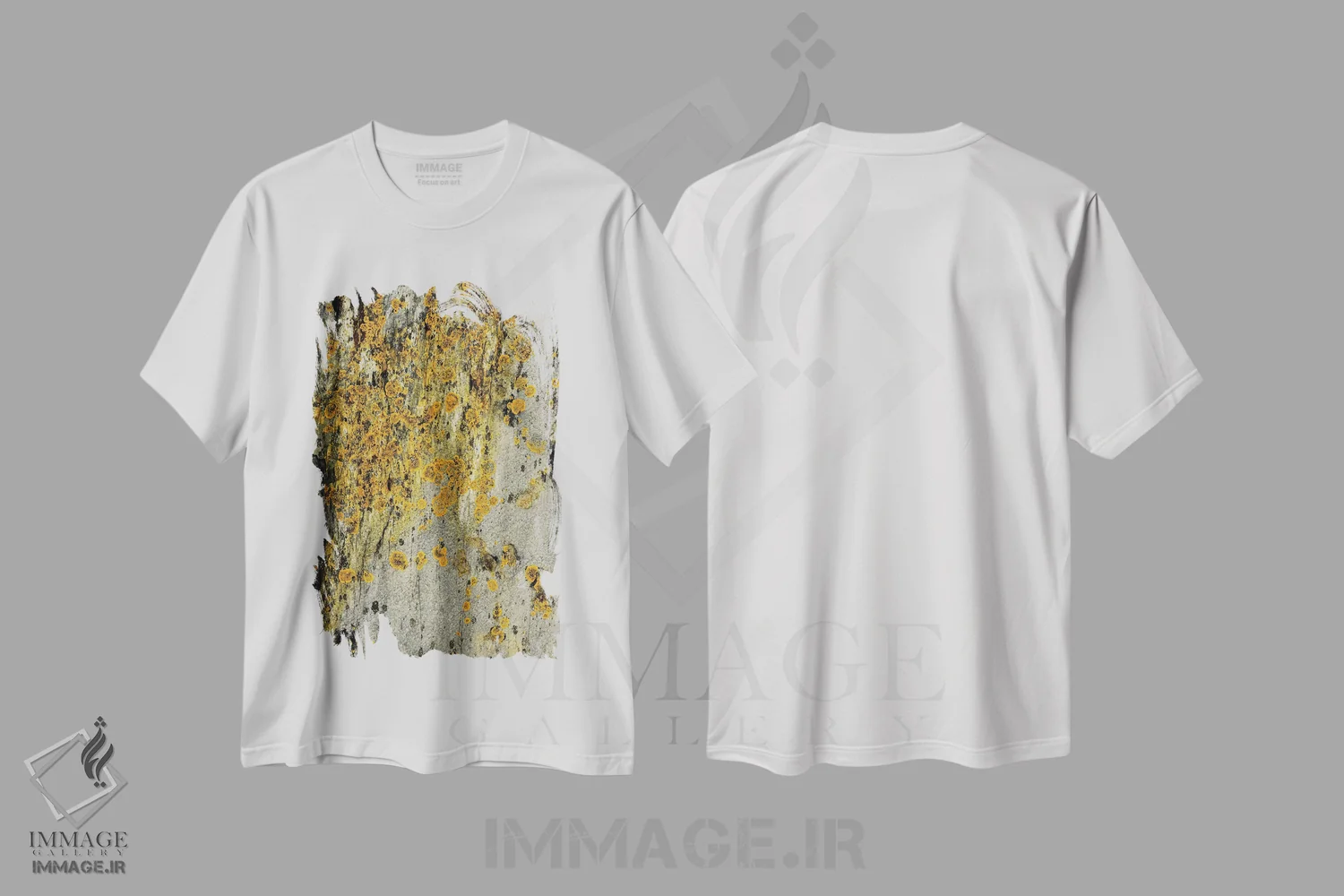 تیشرت سفید طرح دار گلسنگ روی سنگ، مدیوم اثر اولیویا جوی سنت کلر | immage.ir