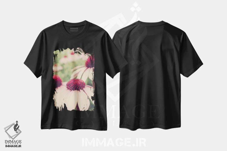تیشرت مشکی طرح دار نقاشی گیاه شناسی تابستانی I، مدیوم اثر اولیویا جوی سنت کلر | immage.ir