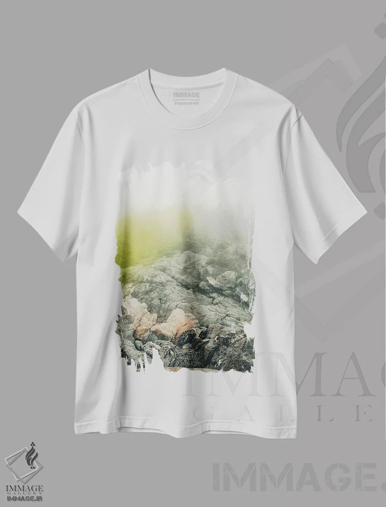 تیشرت سفید طرح دار صبح ساحلی، مدیوم اثر اولیویا جوی سنت کلر | immage.ir