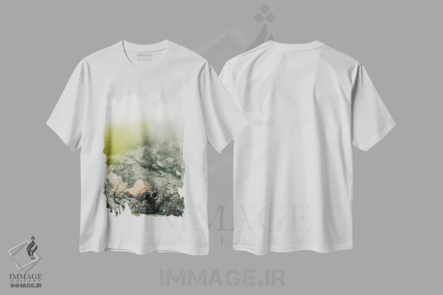 تیشرت سفید طرح دار صبح ساحلی، مدیوم اثر اولیویا جوی سنت کلر | immage.ir