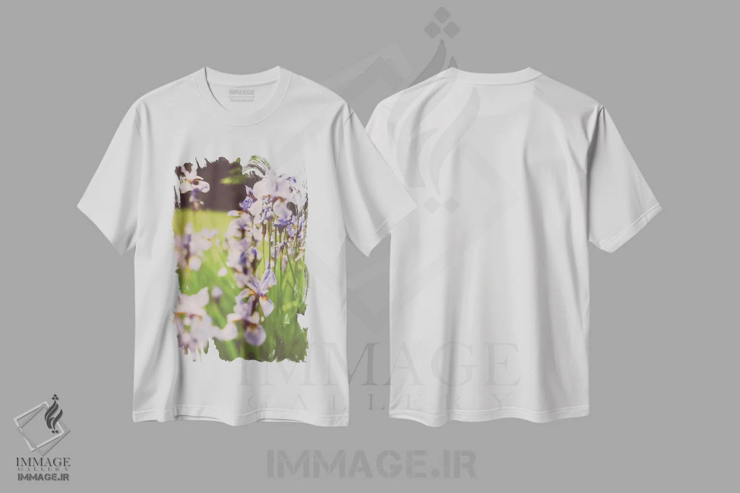 تیشرت سفید طرح دار مهمانی باغ I، مدیوم اثر اولیویا جوی سنت کلر | immage.ir