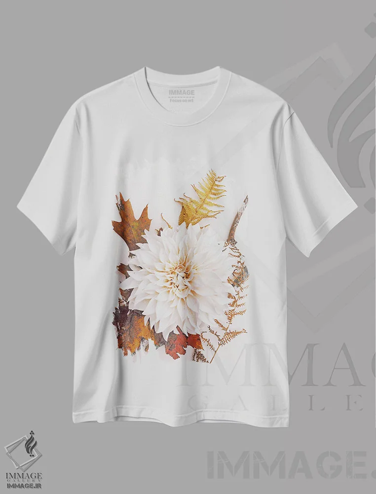 تیشرت سفید طرح دار حال وهوای پاییزی II، مدیوم اثر اولیویا جوی سنت کلر | فروشگاه ایماژ