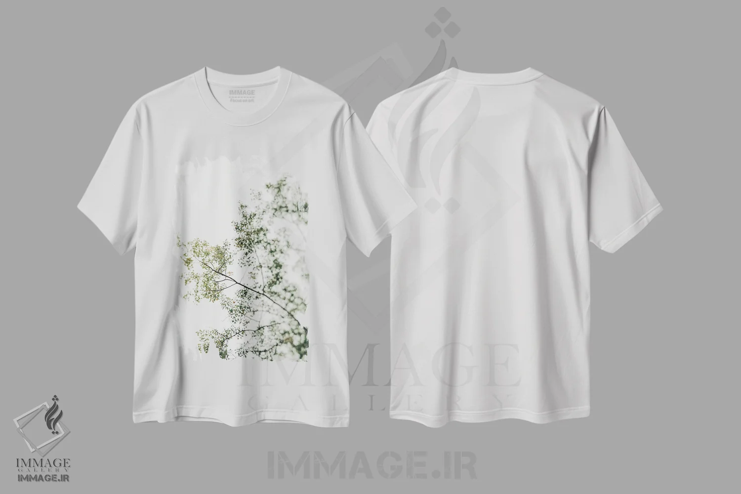 تیشرت سفید طرح دار سایه بان بالاسر ۱، مدیوم اثر اولیویا جوی سنت کلر | immage.ir