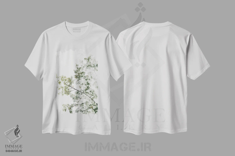 تیشرت سفید طرح دار سایه بان بالاسر ۱، مدیوم اثر اولیویا جوی سنت کلر | immage.ir