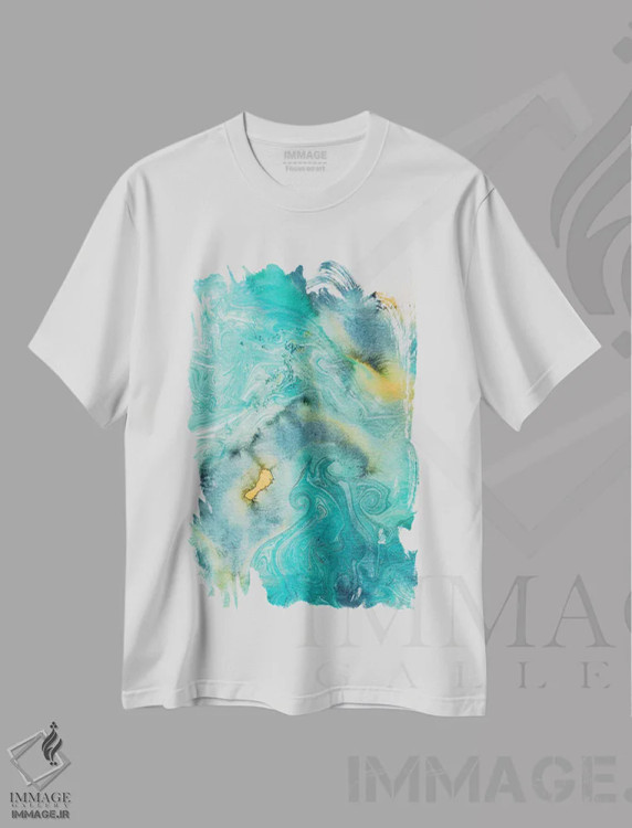 تیشرت سفید طرح دار کف دریا اثر اولیویا جوی سنت کلر | فروشگاه ایماژ