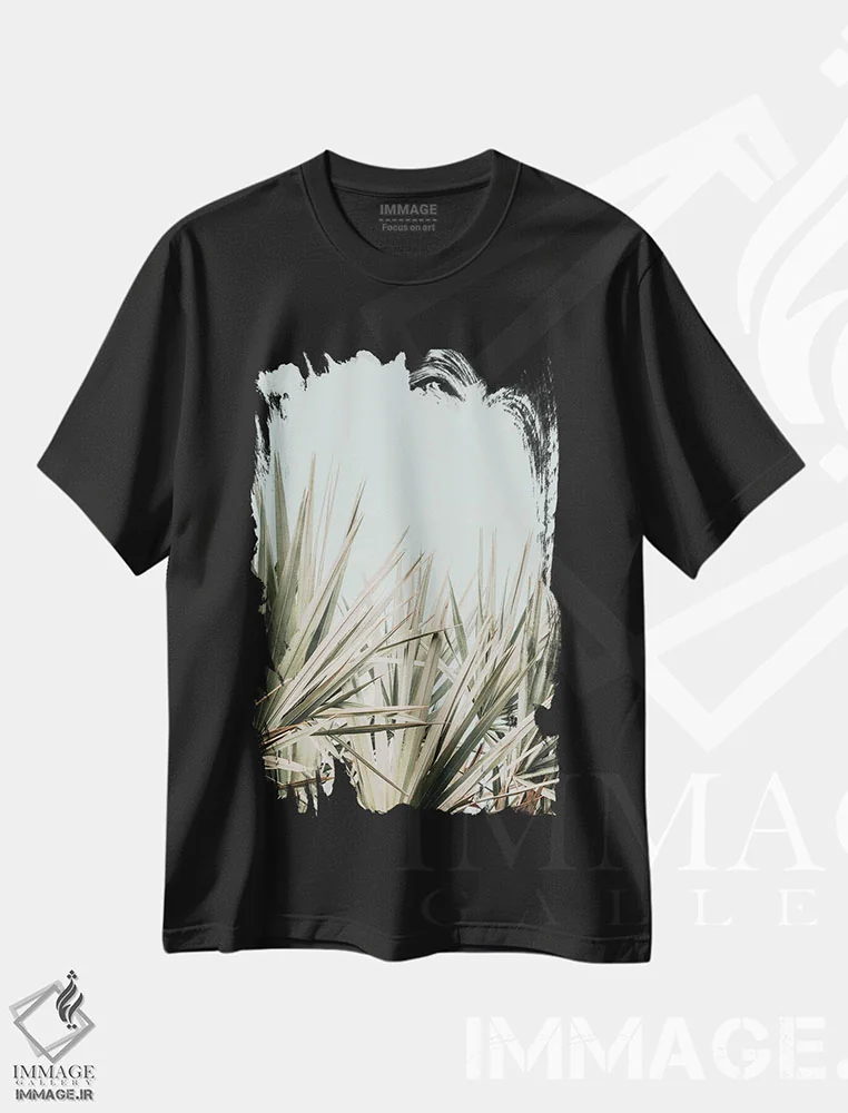 تیشرت مشکی طرح دار صبح استوایی، مدیوم اثر اولیویا جوی سنت کلر | immage.ir