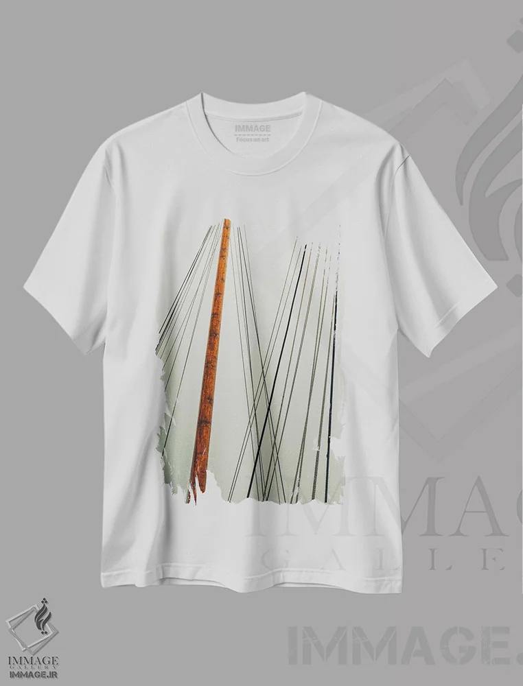 تیشرت سفید طرح دار عکس抽象 دکل قایق بادبانی II، مدیوم اثر اولیویا جوی سنت کلر | immage.ir