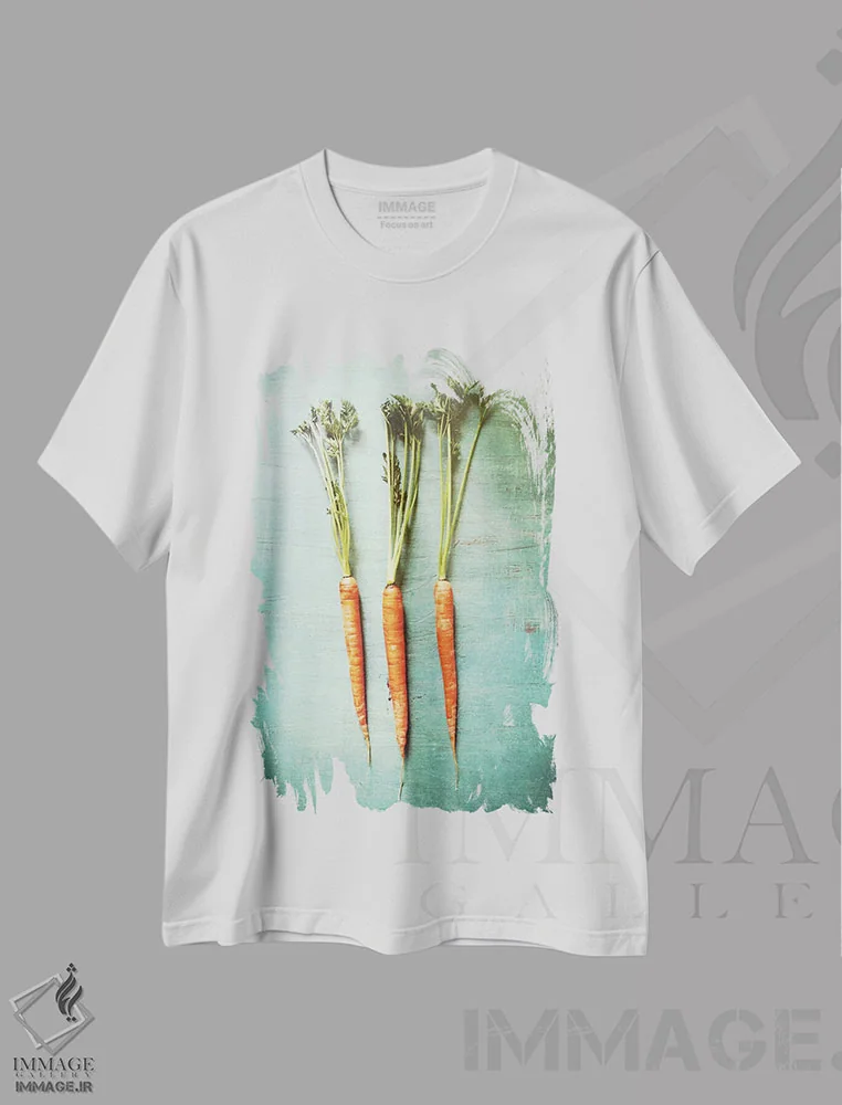 تیشرت سفید طرح دار سه هویج، دکور روستایی اثر اولیویا جوی سنت کلر | immage.ir