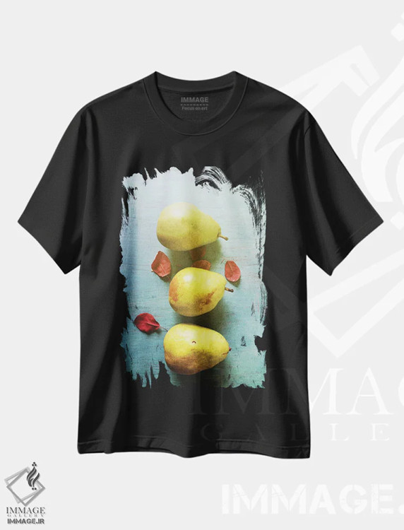 تیشرت مشکی طرح دار سه گلابی، تزئینی اثر اولیویا جوی سنت کلر | immage.ir