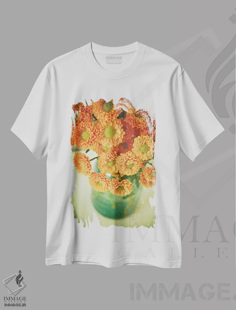 تیشرت سفید طرح دار دسته گل پاییزی، دکور تعطیلات اثر اولیویا جوی سنت کلر | immage.ir