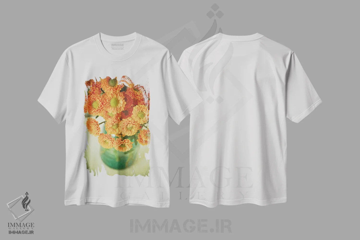 تیشرت سفید طرح دار دسته گل پاییزی، دکور تعطیلات اثر اولیویا جوی سنت کلر | immage.ir