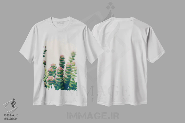 تیشرت سفید طرح دار رؤیاهایش نردبانی برای صعود شد، عکاسی ماکرو اثر اولیویا جوی سنت کلر | فروشگاه ایماژ