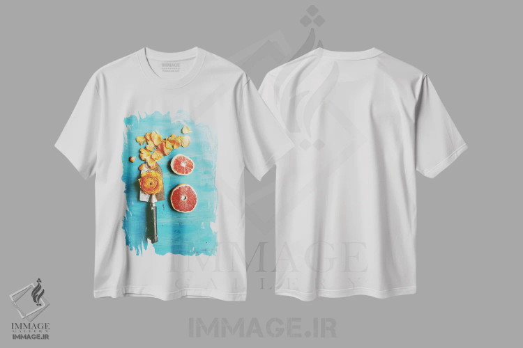 تیشرت سفید طرح دار او خورشید خودش را ساخت، تزئینی اثر اولیویا جوی سنت کلر | فروشگاه ایماژ