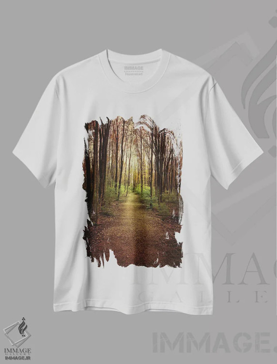 تیشرت سفید طرح دار پرسه در جنگل، مدیوم اثر اولیویا جوی سنت کلر | immage.ir