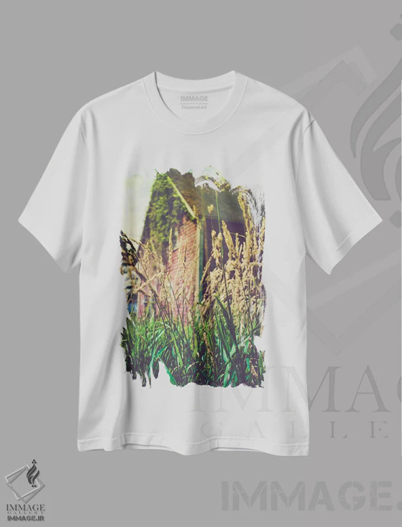 تیشرت سفید طرح دار انبار فراموش شده، دکور روستایی اثر اولیویا جوی سنت کلر | فروشگاه ایماژ