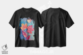تیشرت مشکی طرح دار رنگ های پاییز، تزئینی اثر اولیویا جوی سنت کلر | immage.ir