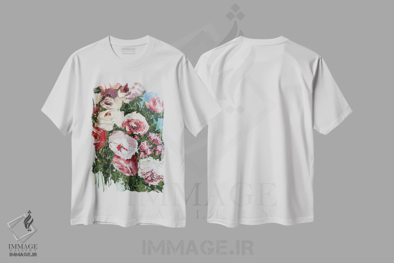 تیشرت سفید طرح دار رزهای بیشتر، دکور معاصر اثر اوکسانا پترووا | immage.ir