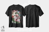 تیشرت مشکی طرح دار رزهای بیشتر، دکور معاصر اثر اوکسانا پترووا | فروشگاه ایماژ