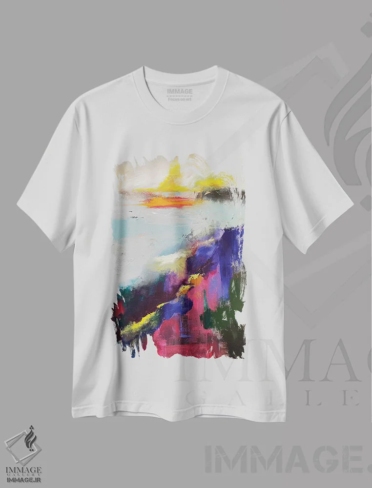 تیشرت سفید طرح دار دل باخته تو اثر اوکسانا پترووا | immage.ir