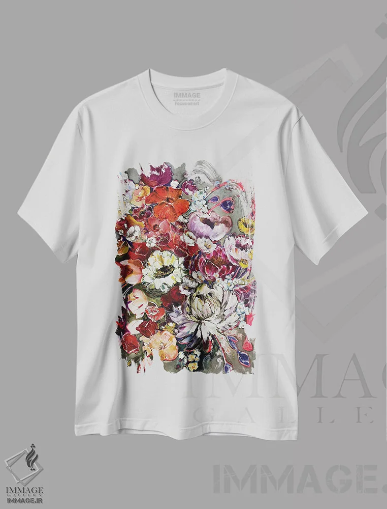 تیشرت سفید طرح دار اعلی حضرت تو، دکور معاصر اثر اوکسانا پترووا | فروشگاه ایماژ
