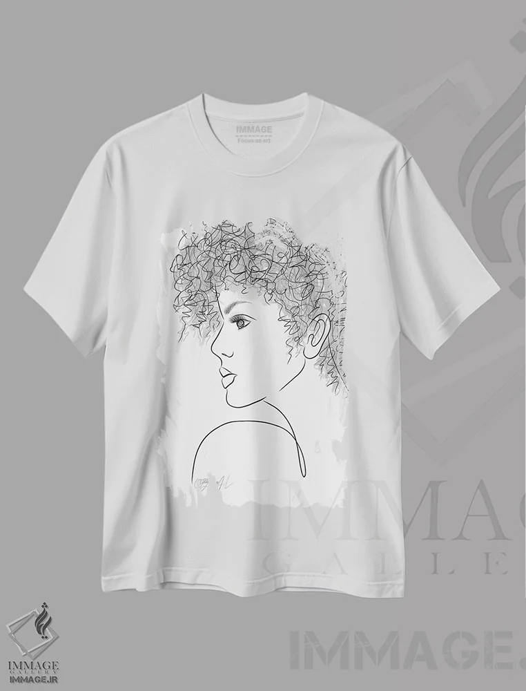 تیشرت سفید طرح دار آثار اولنا آرت - immage.ir