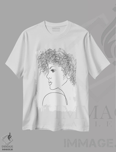 تیشرت سفید طرح دار آثار اولنا آرت - immage.ir