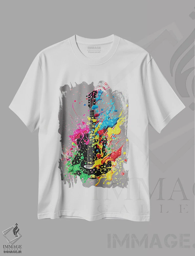 تیشرت سفید طرح دار آثار اولنا آرت - immage.ir