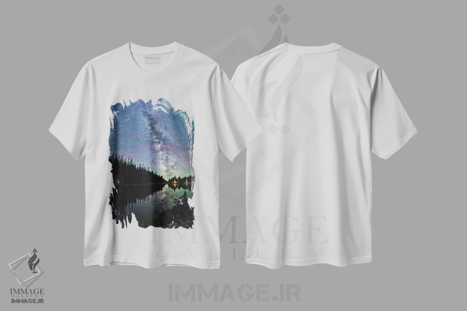 تیشرت سفید طرح دار آثار اولنا آرت - immage.ir