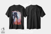تیشرت مشکی طرح دار روح دشت، هنر فاخر معاصر اثر اولنا آرت | immage.ir