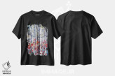 تیشرت مشکی طرح دار درختان سپیدار ۲، هنر فاخر معاصر اثر اولنا آرت | immage.ir