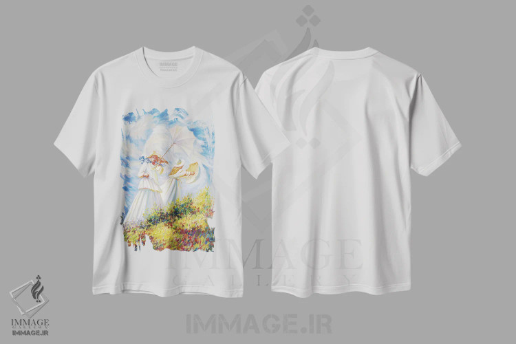 تیشرت سفید طرح دار روز بادی مونه، مدیوم اثر اولگ شوپلیک | فروشگاه ایماژ