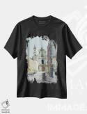 تیشرت مشکی طرح دار کلیسای جامع نانسی، دکور معاصر اثر اولا لپتیوا | فروشگاه ایماژ