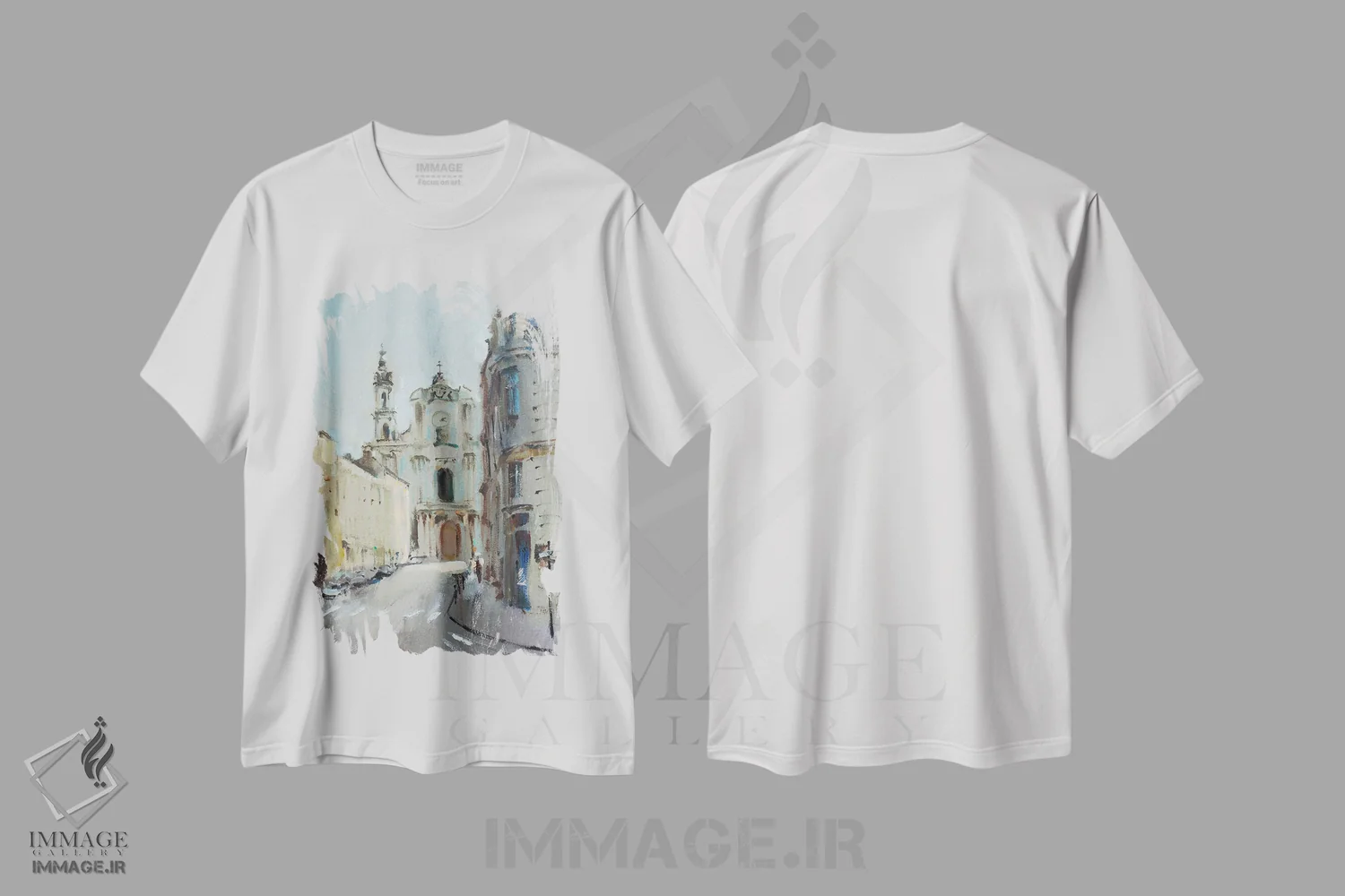 تیشرت سفید طرح دار کلیسای جامع نانسی، دکور معاصر اثر اولا لپتیوا | immage.ir