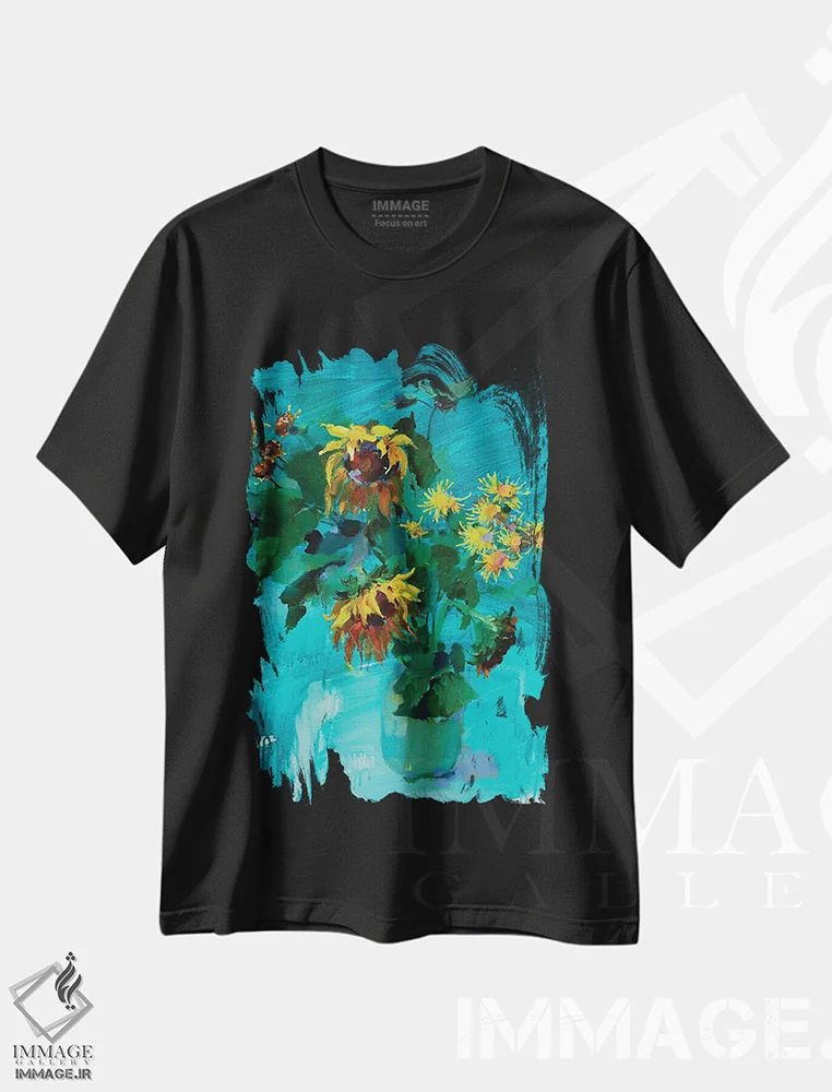تیشرت مشکی طرح دار روز آفتابی، دکور معاصر اثر اولا لپتیوا | immage.ir
