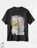 تیشرت مشکی طرح دار حال وهوای گلی تابستان، دکور معاصر اثر اولا لپتیوا | immage.ir