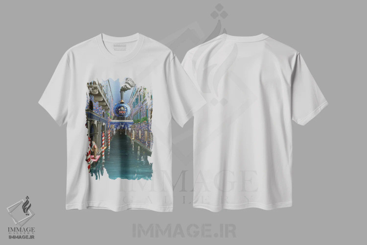 تیشرت سفید طرح دار نجوای شیرینت، هنر فاخر معاصر اثر اولیویه لامبوری | فروشگاه ایماژ