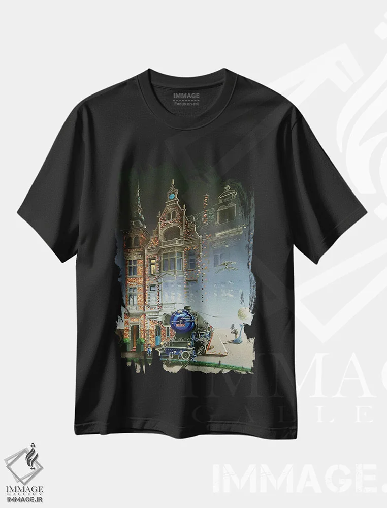 تیشرت مشکی طرح دار از من دست نکش، هنر فاخر معاصر اثر اولیویه لامبوری | immage.ir