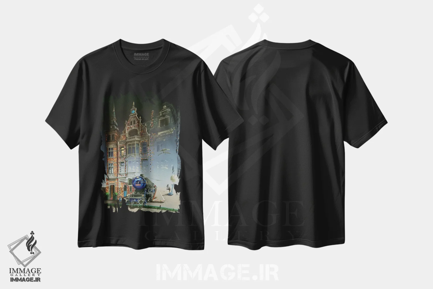 تیشرت مشکی طرح دار از من دست نکش، هنر فاخر معاصر اثر اولیویه لامبوری | immage.ir