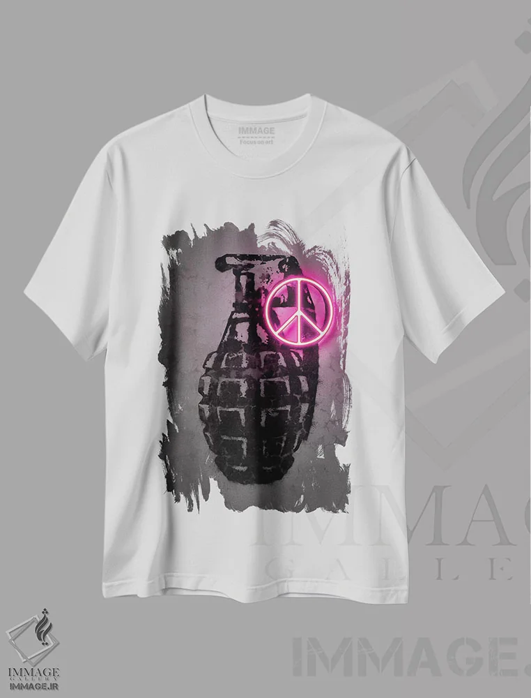 تیشرت سفید طرح دار لیل وین، هنر دیجیتال اثر اکتاویان میلو | فروشگاه ایماژ