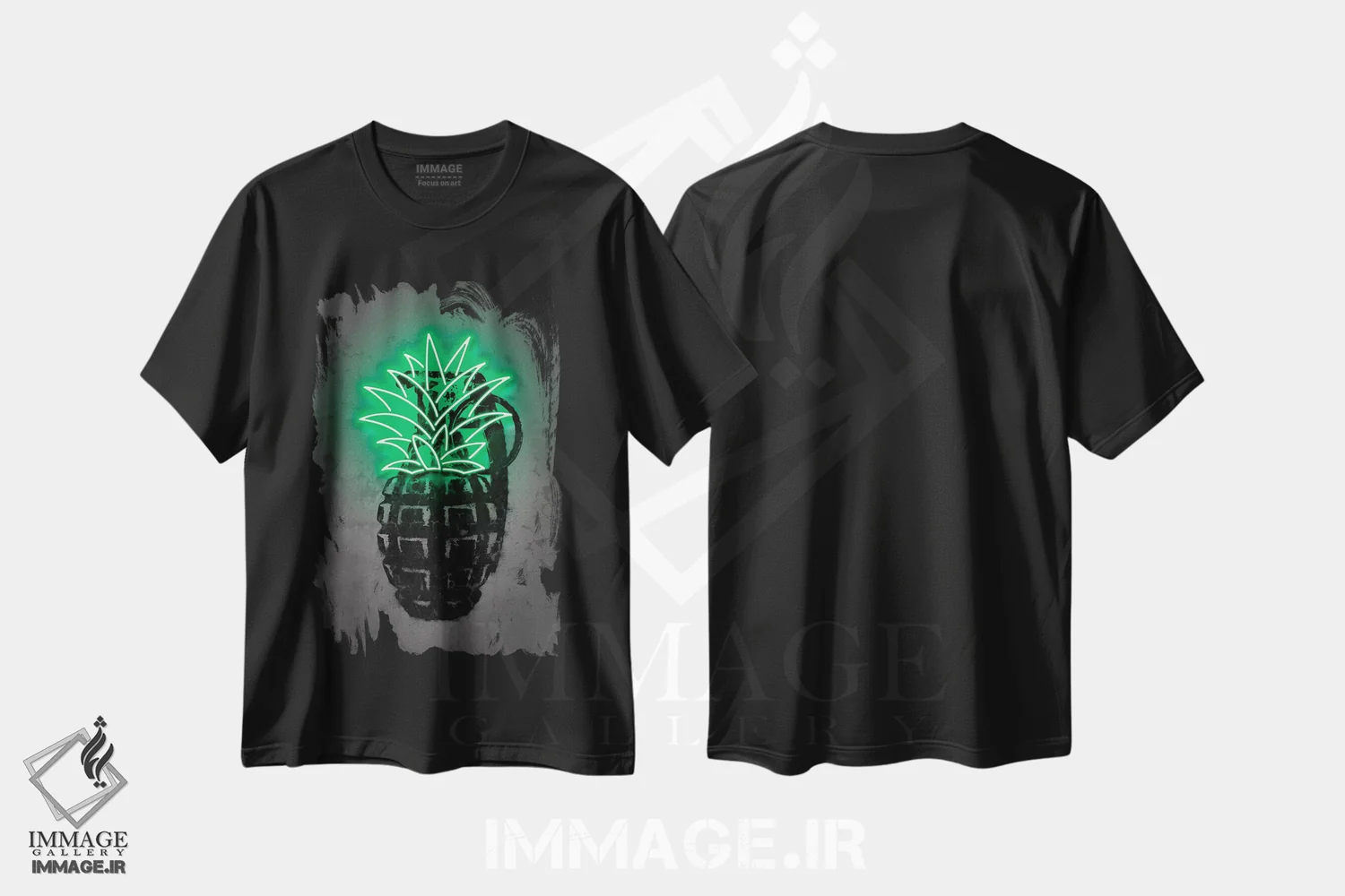 تیشرت مشکی طرح دار فیفتی سنت، هنر دیجیتال اثر اکتاویان میلو | immage.ir