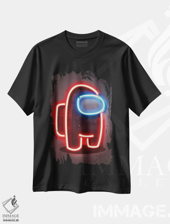 تیشرت مشکی طرح دار جویس وُرلْد، هنر دیجیتال اثر اکتاویان میلو | فروشگاه ایماژ