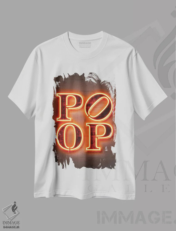 تیشرت سفید طرح دار چایلدیش گمبینو، هنر دیجیتال اثر اکتاویان میلو | immage.ir