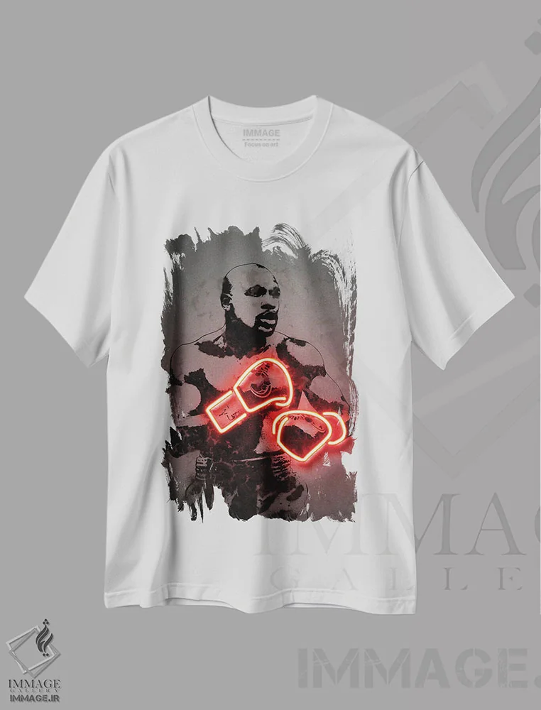 تیشرت سفید طرح دار فلوید، هنر دیجیتال اثر اکتاویان میلو | immage.ir