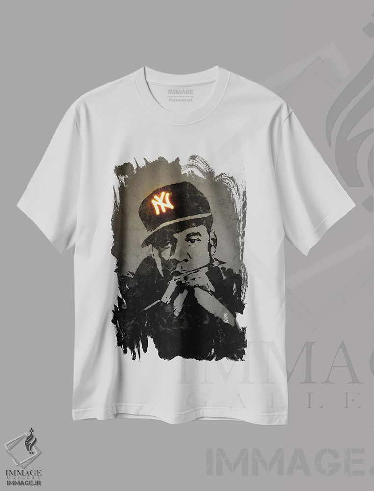 تیشرت سفید طرح دار جی زی، هنر دیجیتال اثر اکتاویان میلو | فروشگاه ایماژ