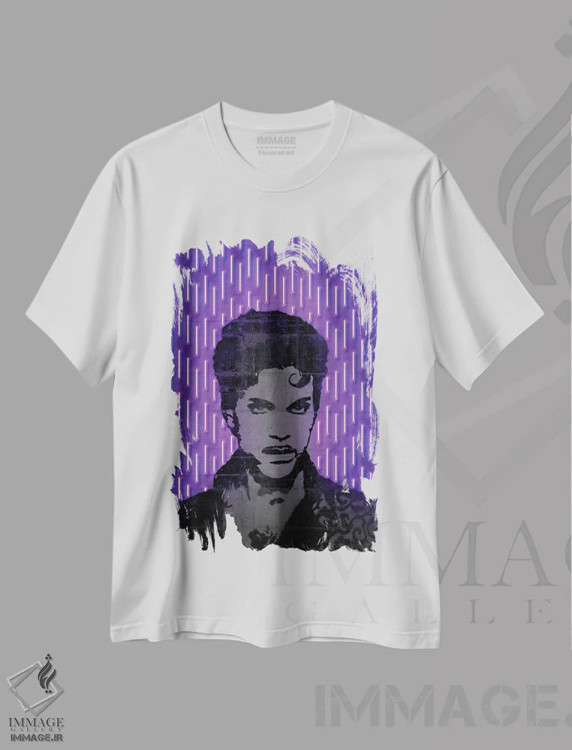 تیشرت سفید طرح دار پرینس، هنر آمریکایی آفریقایی تبار اثر اکتاویان میلو | immage.ir