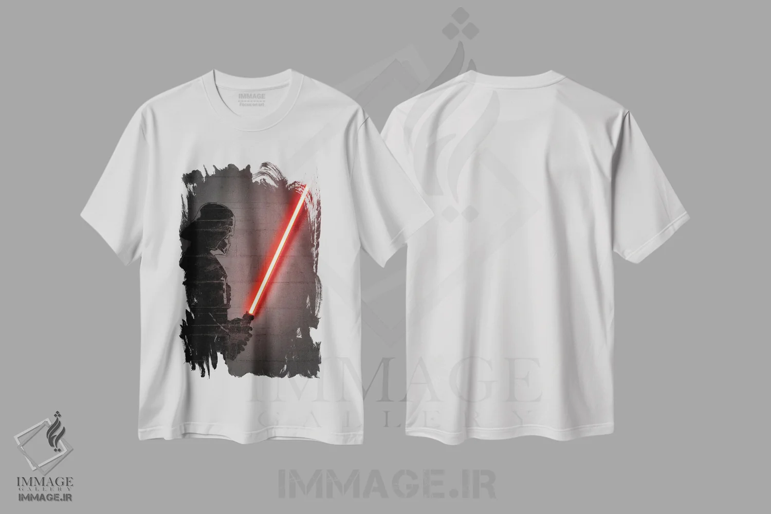 تیشرت سفید طرح دار دارت ویدر، هنر دیجیتال اثر اکتاویان میلو | فروشگاه ایماژ