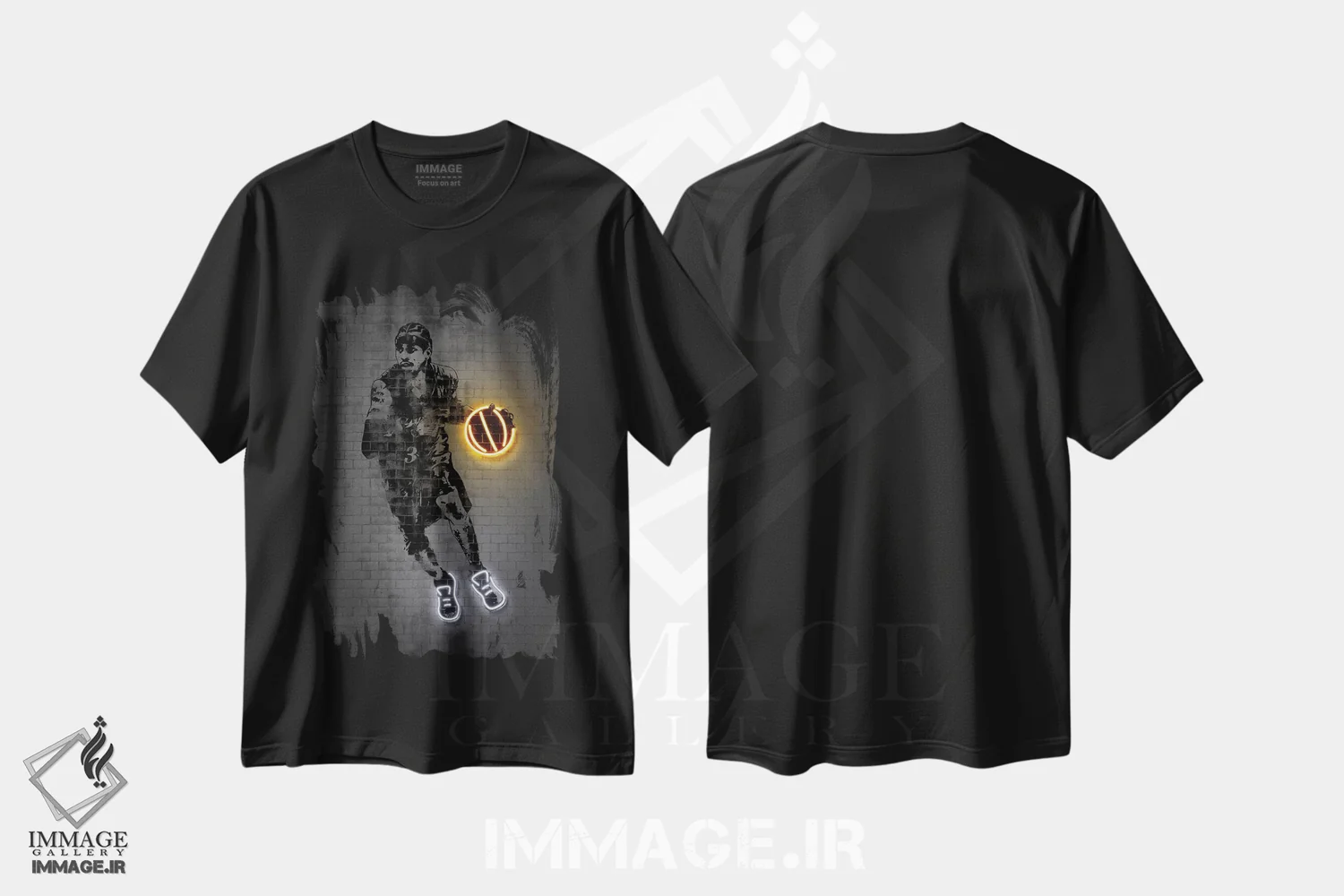 تیشرت مشکی طرح دار آلن آیورسن، هنر آمریکایی آفریقایی تبار اثر اکتاویان میلو | immage.ir