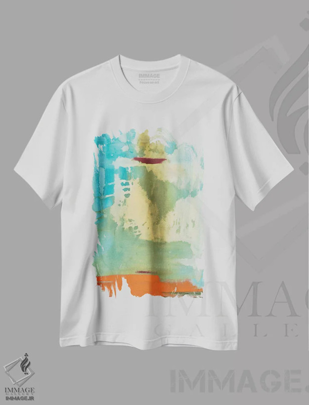 تیشرت سفید طرح دار شبح اثر میشل اوپنهایمر | فروشگاه ایماژ