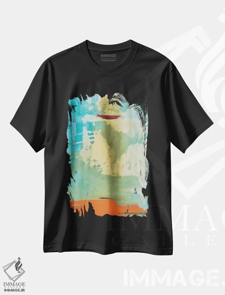 تیشرت مشکی طرح دار شبح اثر میشل اوپنهایمر | immage.ir