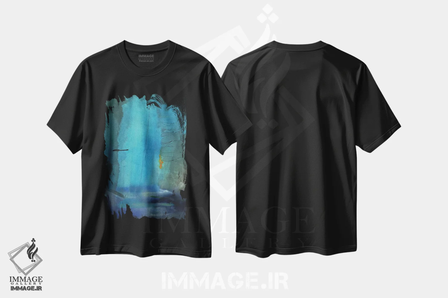 تیشرت مشکی طرح دار واقعیت اثر میشل اوپنهایمر | فروشگاه ایماژ